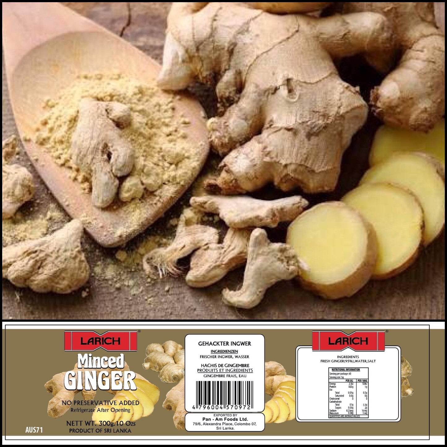 Minced Ginger Paste 300g